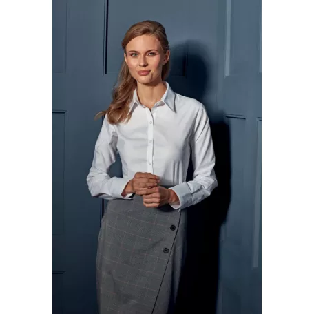 PR334 WOMEN'S LONG SLEEVE SIGNATURE OXFORD BLOUSE