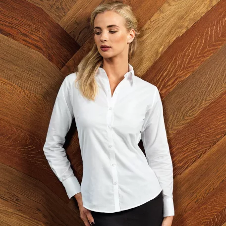 PR334 WOMEN'S LONG SLEEVE SIGNATURE OXFORD BLOUSE