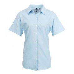 PR336 WOMEN'S SHORT SLEEVE SIGNATURE OXFORD BLOUSE