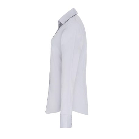 PR344 WOMEN'S STRETCH-FIT COTTON POPLIN LONG SLEEVE SHIRT
