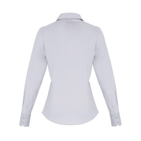 PR344 WOMEN'S STRETCH-FIT COTTON POPLIN LONG SLEEVE SHIRT