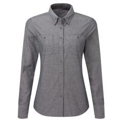   Premier PR347 WOMEN'S ORGANIC CHAMBRAY FAIRTRADE SHIRT XS