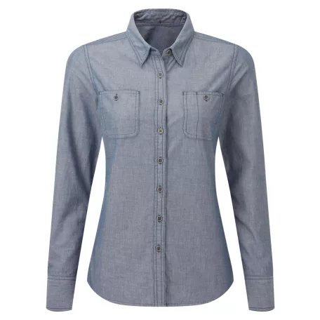 Premier PR347 WOMEN'S ORGANIC CHAMBRAY FAIRTRADE SHIRT 3XL