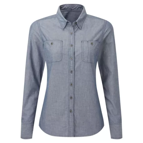 Premier PR347 WOMEN'S ORGANIC CHAMBRAY FAIRTRADE SHIRT XS