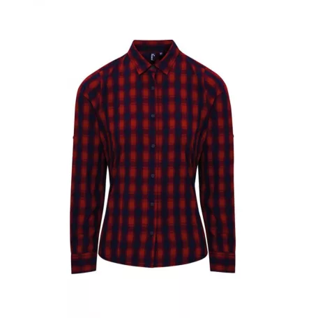 PR350 'MULLIGAN' CHECK - WOMEN'S LONG SLEEVE COTTON SHIRT