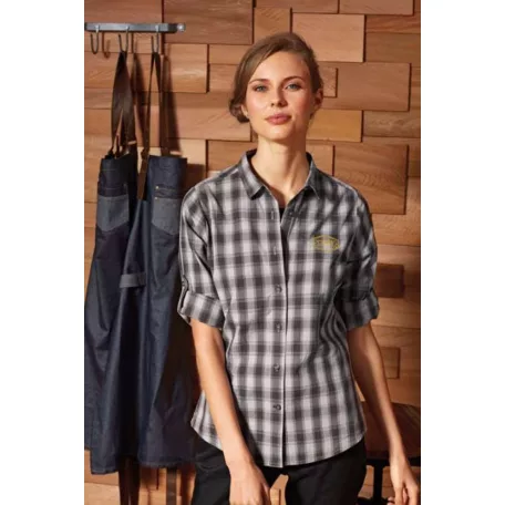 PR350 'MULLIGAN' CHECK - WOMEN'S LONG SLEEVE COTTON SHIRT
