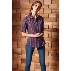   PR356 'SIDEHILL' CHECK - WOMEN'S LONG SLEEVE COTTON SHIRT