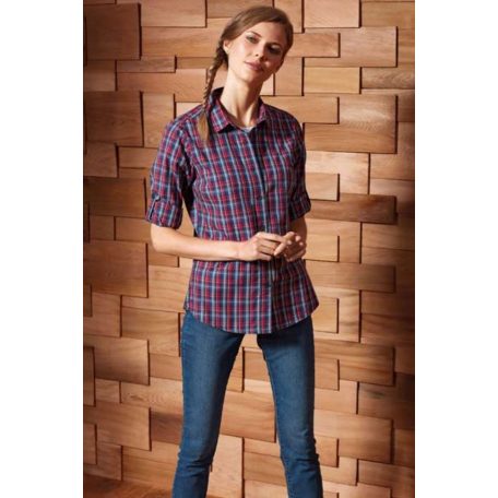 PR356 'SIDEHILL' CHECK - WOMEN'S LONG SLEEVE COTTON SHIRT