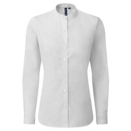 Premier PR358 WOMEN’S BANDED COLLAR 'GRANDAD' SHIRT XS