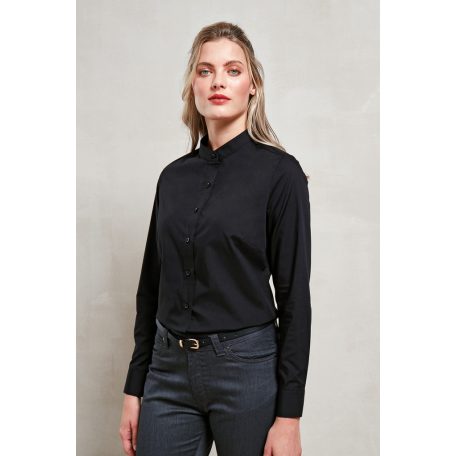 Premier PR358 WOMEN’S BANDED COLLAR 'GRANDAD' SHIRT XS
