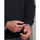 PR400 V nyakú kötött férfi pulóver