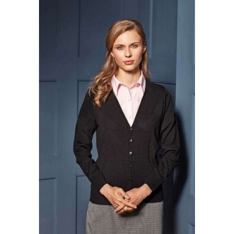 PR402 V nyakú kötött női kardigán