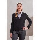 PR402 V nyakú kötött női kardigán