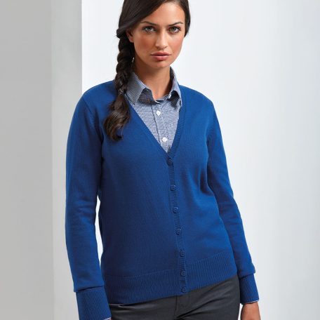 PR697 V nyakú kötött női kardigán