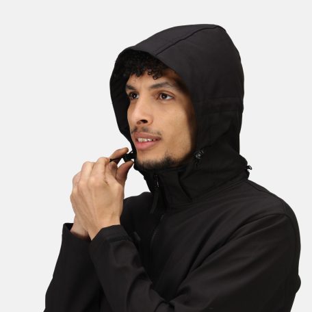 Regatta RETRA701 VENTURER 3 LAYER HOODED PRINTABLE SOFTSHELL JACKET L