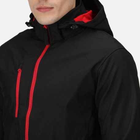 Regatta RETRA701 VENTURER 3 LAYER HOODED PRINTABLE SOFTSHELL JACKET L