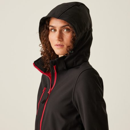 Regatta RETRA702 WOMEN'S VENTURER 3 LAYER HOODED PRINTABLE SOFTSHELL JACKET 14