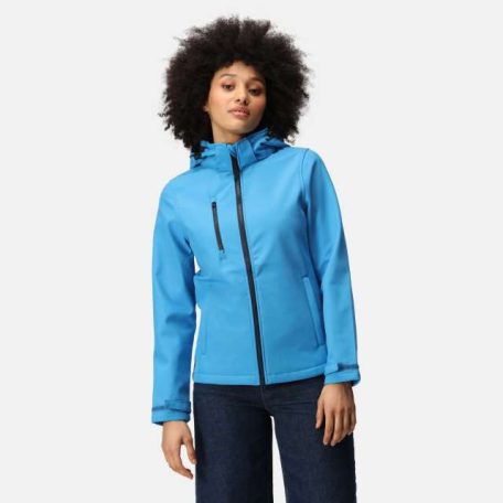 Regatta RETRA702 WOMEN'S VENTURER 3 LAYER HOODED PRINTABLE SOFTSHELL JACKET 10