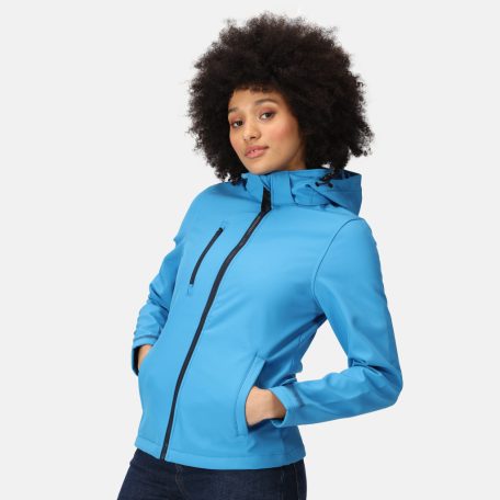 Regatta RETRA702 WOMEN'S VENTURER 3 LAYER HOODED PRINTABLE SOFTSHELL JACKET 16