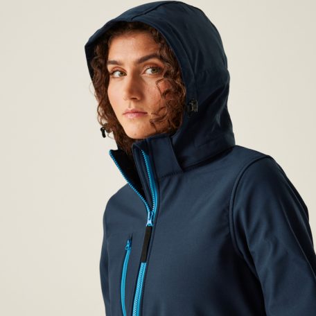 Regatta RETRA702 WOMEN'S VENTURER 3 LAYER HOODED PRINTABLE SOFTSHELL JACKET 12