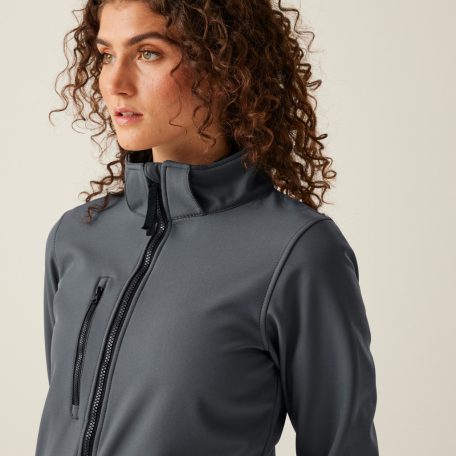 Regatta RETRA702 WOMEN'S VENTURER 3 LAYER HOODED PRINTABLE SOFTSHELL JACKET 14
