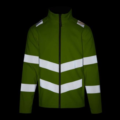 Regatta RETRA712 HI-VIS PRO CONTRACT ABLAZE 2 LAYER SOFTSHELL JACKET (CLASS 3) L