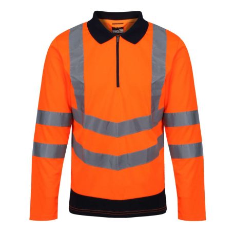 Regatta RETRS192 PRO HI-VIS LS POLO SHIRT 2XL