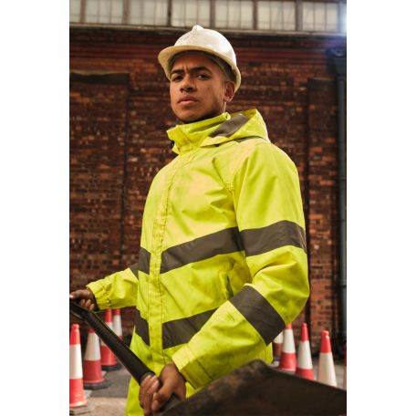 Regatta RETRW457 HI-VIS PRO CONTRACT DOVER JACKET 2XL