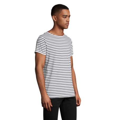 SOL'S Miles csíkos férfi pamut póló