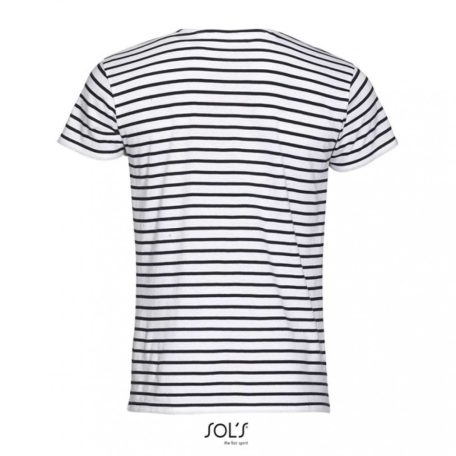 SOL'S Miles Men környakú csíkos póló