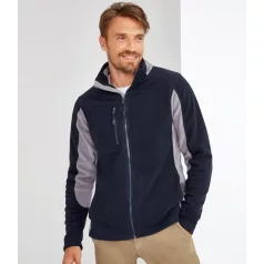   SO55500 SOL'S NORDIC - MEN’S TWO-COLOUR ZIPPED FLEECE JACKET