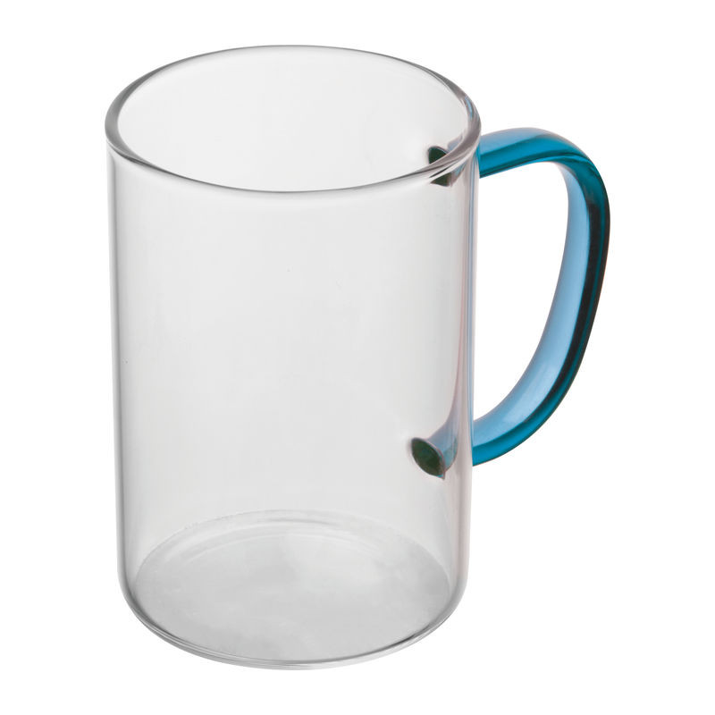 Üveg bögre színes füllel, 250 ml