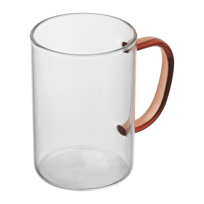 Üveg bögre színes füllel, 250 ml